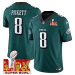 Men’s Philadelphia Eagles Super Bowl LIX Patch Vapor Limited Jersey – All Stitched