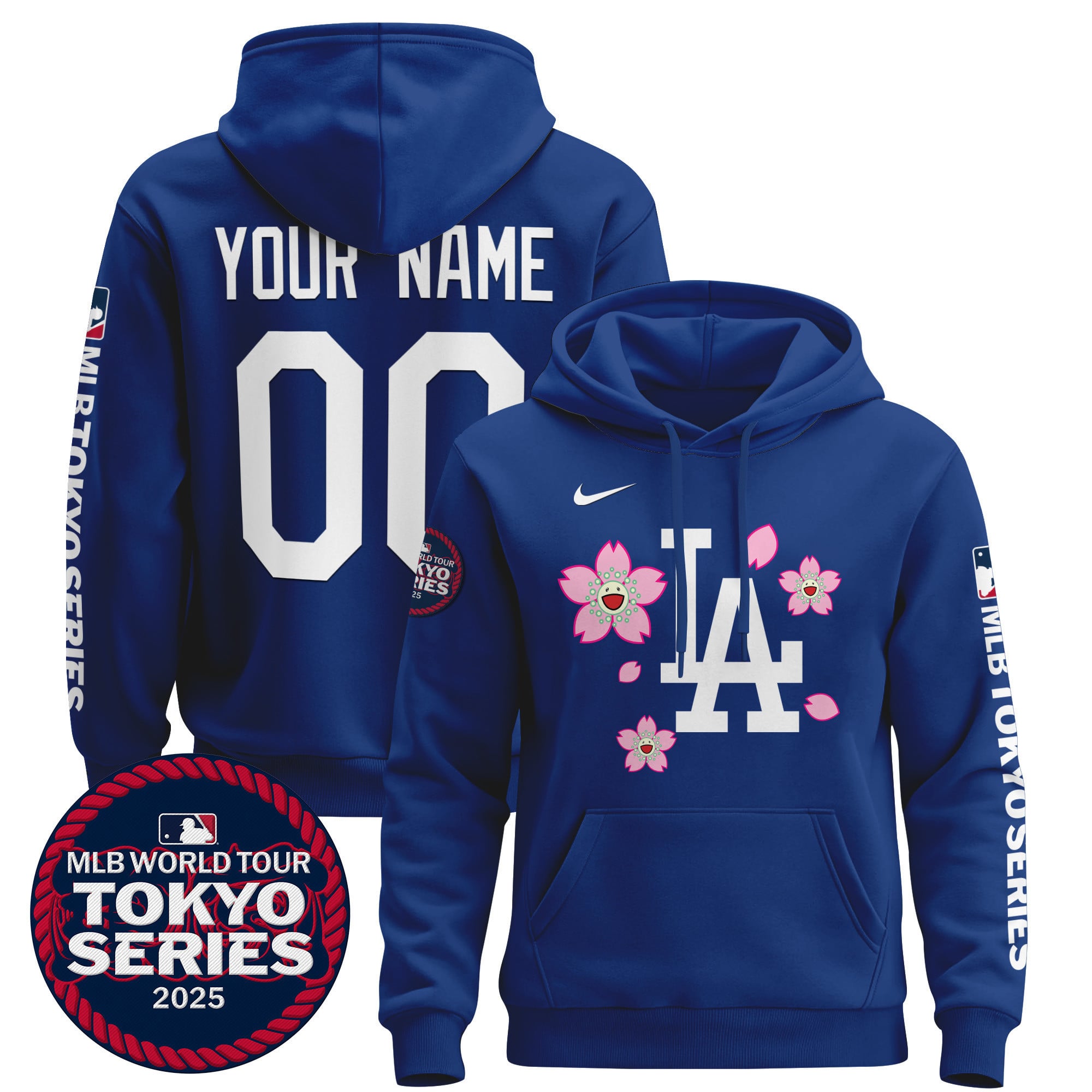 Dodgers Tokyo Series 2025 Custom Pullover Hoodie – All Stitched