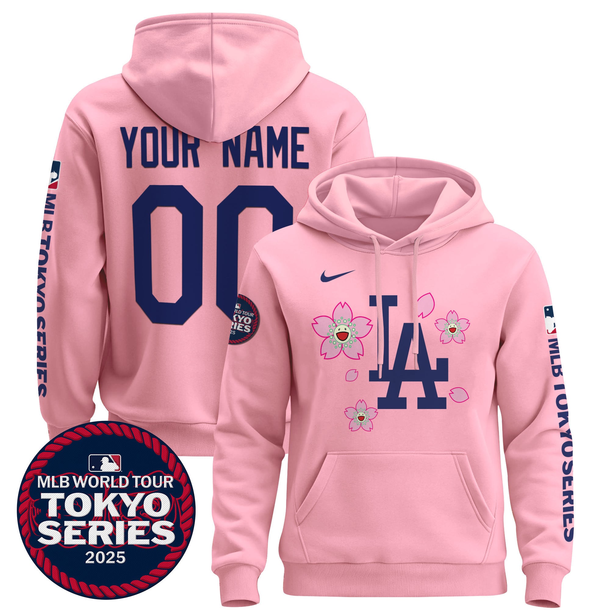 Dodgers Tokyo Series 2025 Custom Pullover Hoodie – All Stitched