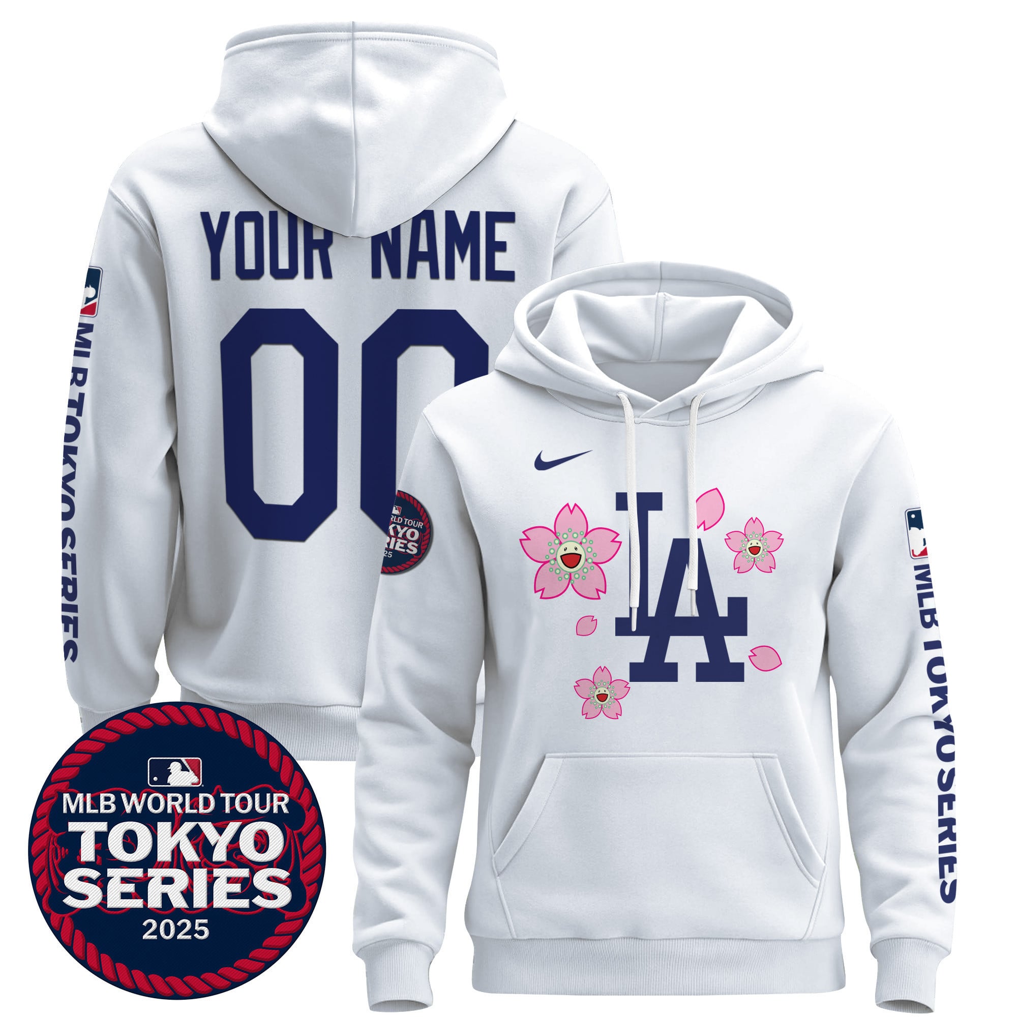 Dodgers Tokyo Series 2025 Custom Pullover Hoodie – All Stitched