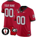 Custom Name/Gender Georgia Bulldogs 2024 Vapor Jersey V4 – Georgia Map – All Stitched