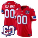 Bills 60th Anniversary Patch Vapor Limited Custom Jersey – All Stitched