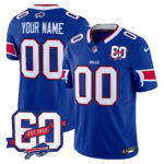 Bills 60th Anniversary Patch Vapor Limited Custom Jersey – All Stitched