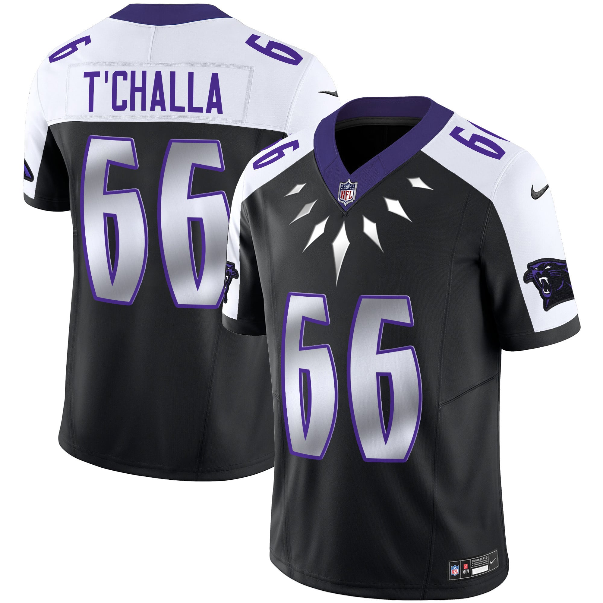 Men’s Carolina Panthers Wakanda Vapor Limited Jersey – All Stitched