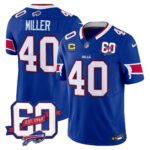 Men’s Bills 60th Anniversary Patch Vapor Limited Jersey – All Stitched