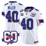 Men’s Bills 60th Anniversary Patch Vapor Limited Jersey – All Stitched