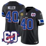 Men’s Bills 60th Anniversary Patch Vapor Limited Jersey – All Stitched