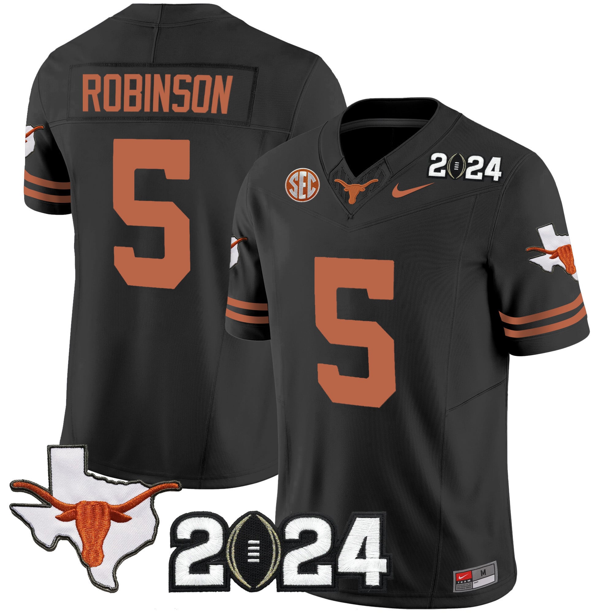 Men’s Texas Longhorns 2024 Vapor Limited Jersey – All Stitched