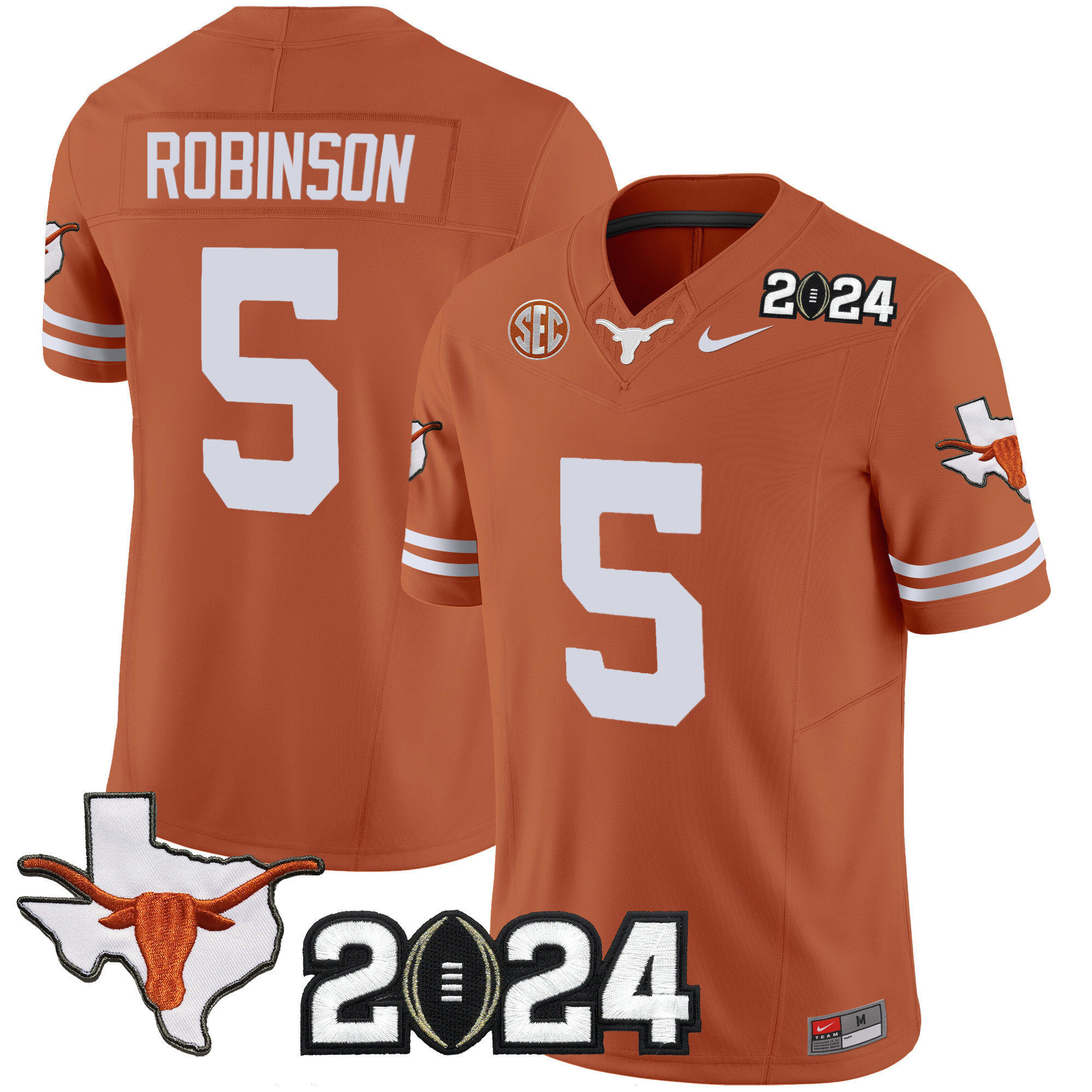 Men’s Texas Longhorns 2024 Vapor Limited Jersey – All Stitched