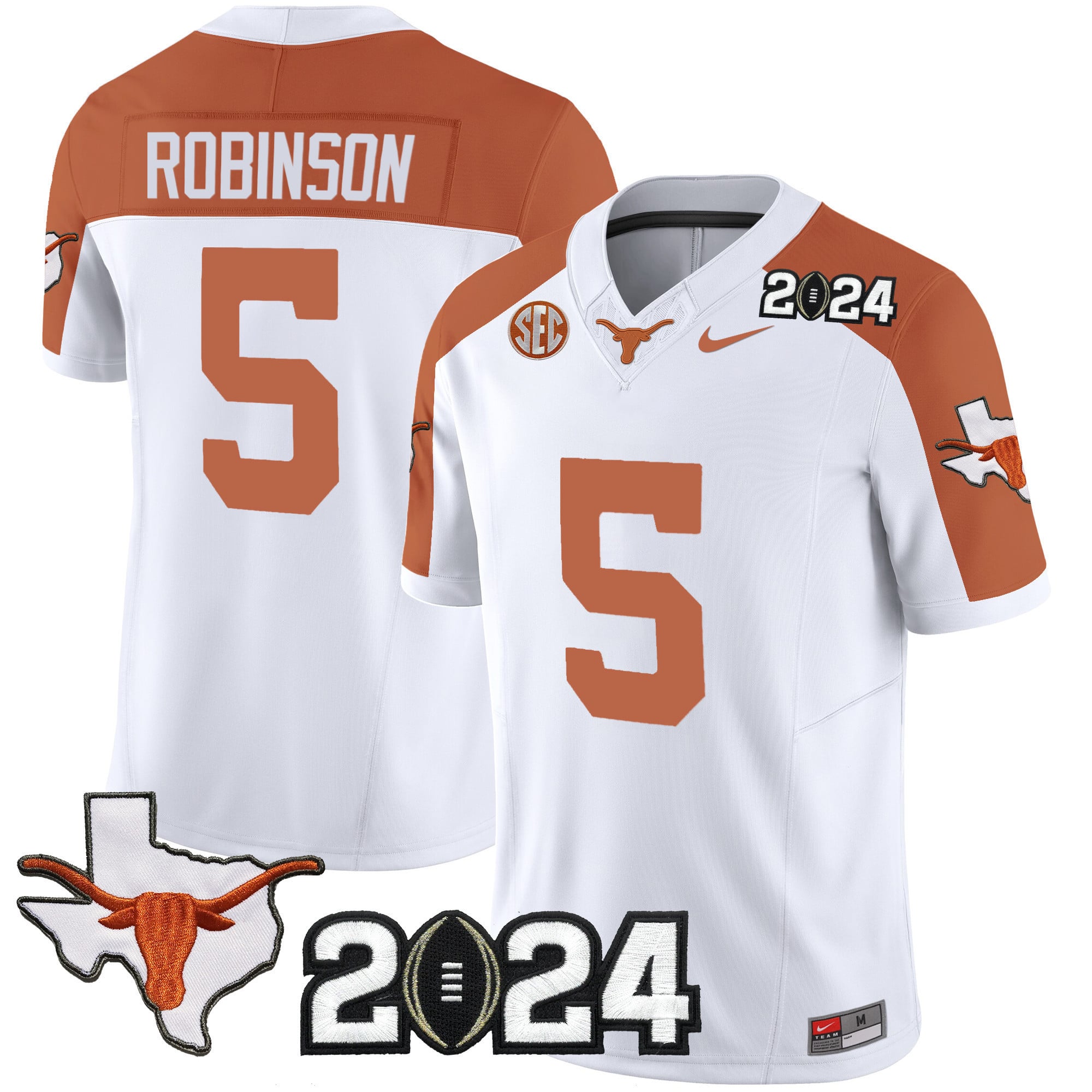 Men’s Texas Longhorns 2024 Vapor Limited Jersey – All Stitched