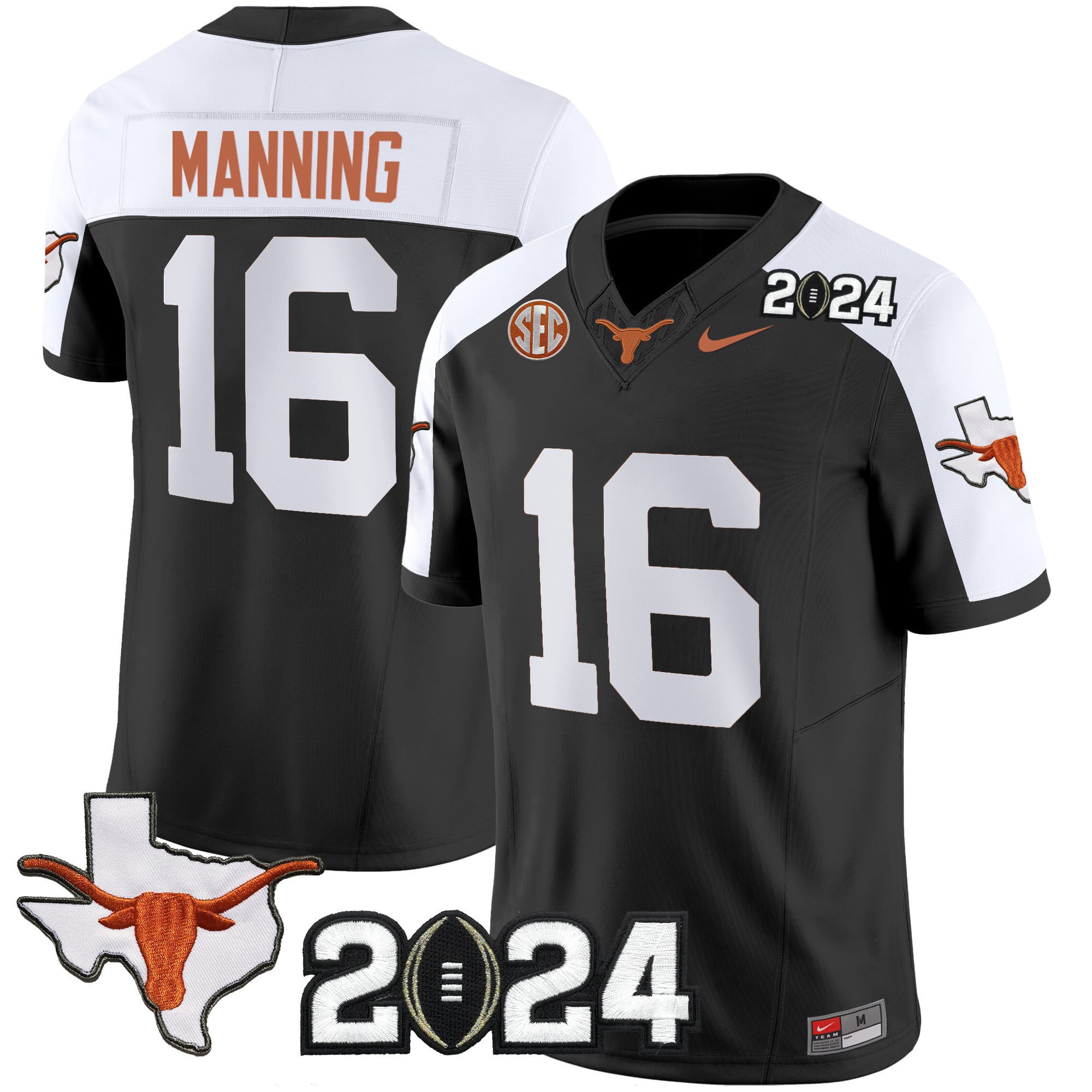 Men’s Texas Longhorns 2024 Vapor Limited Jersey – All Stitched