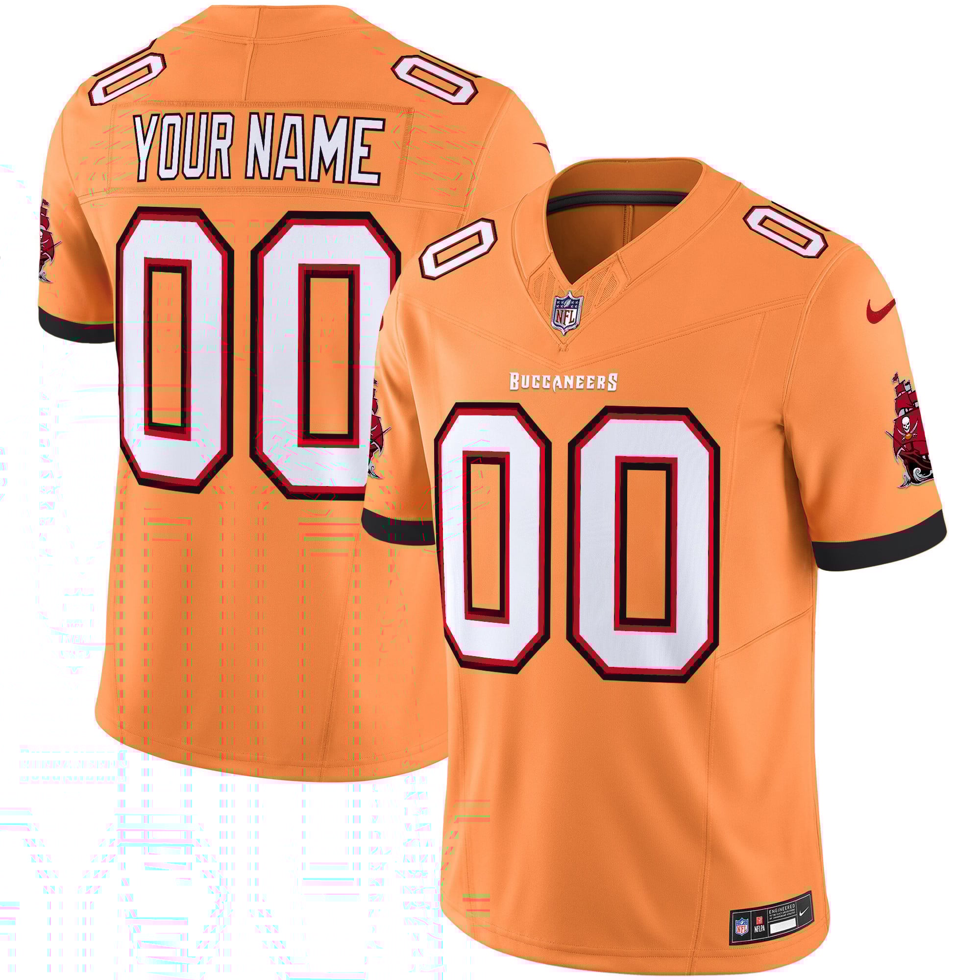 Buccaneers Throwback Vapor Limited Custom Jersey V3 – All Stitched