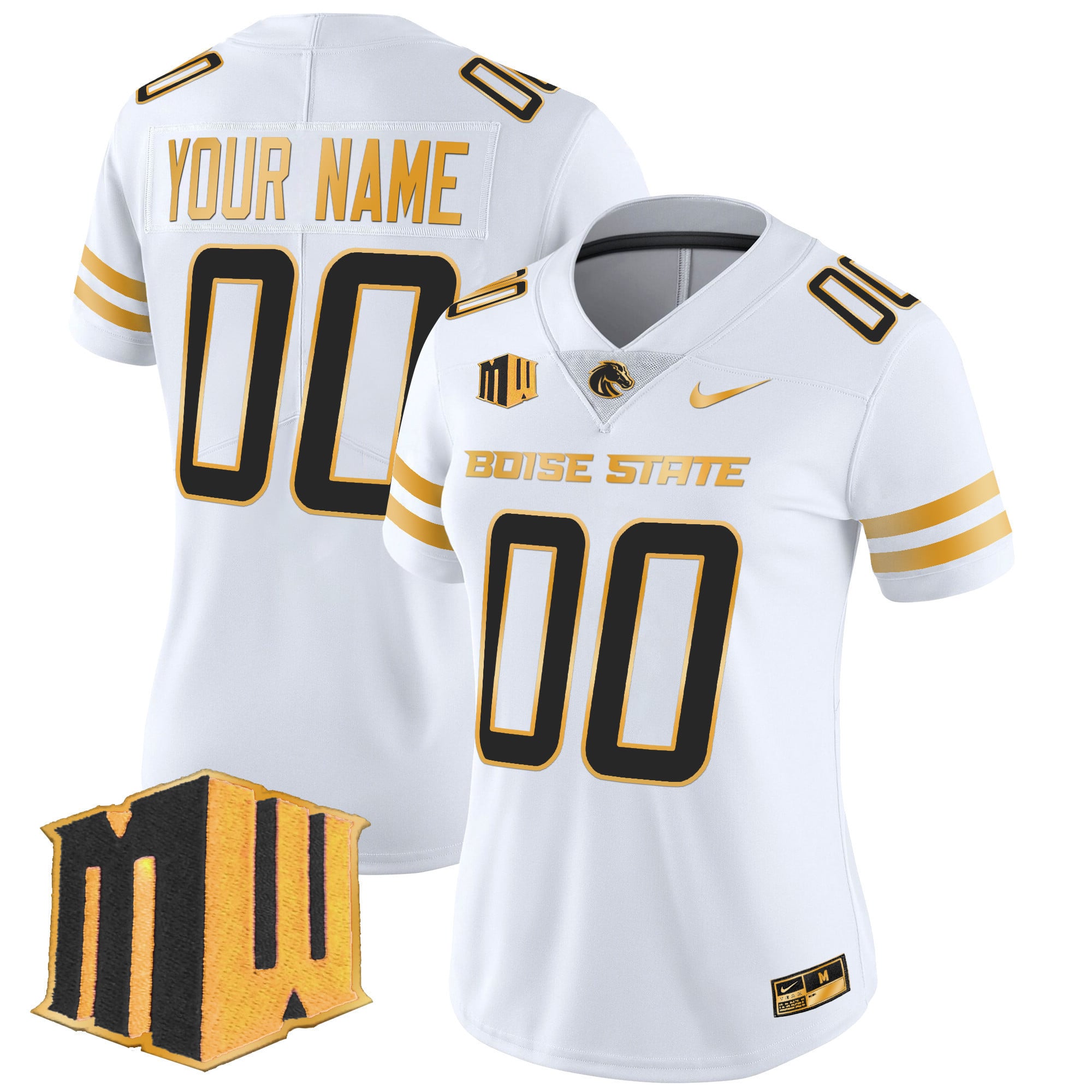 Boise State Broncos 2024 Gold Vapor Limited Custom Jersey – All Stitched