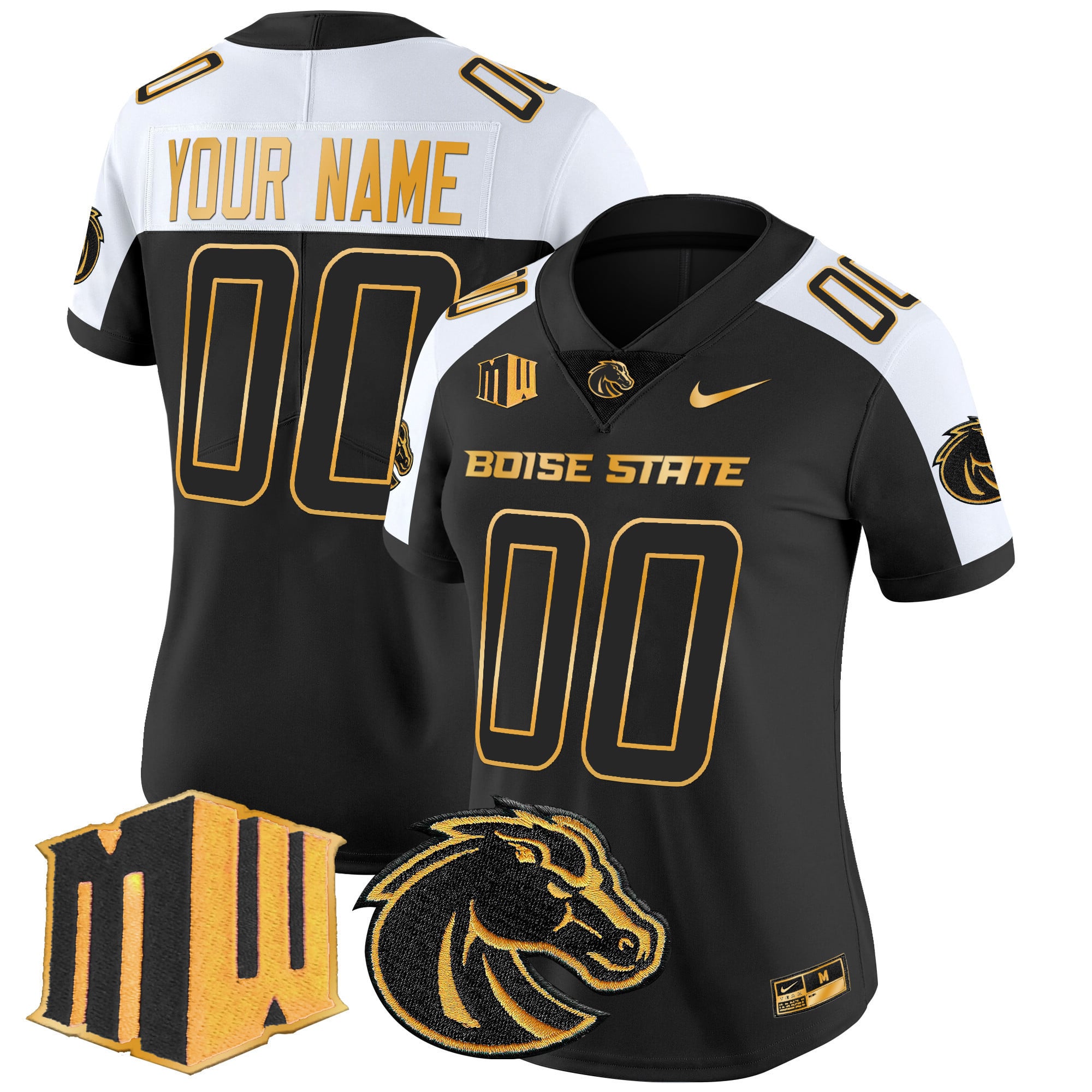 Boise State Broncos 2024 Gold Vapor Limited Custom Jersey – All Stitched