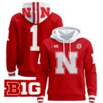 Men’s Nebraska Cornhuskers 2024 Pullover Hoodie V2 – All Stitched