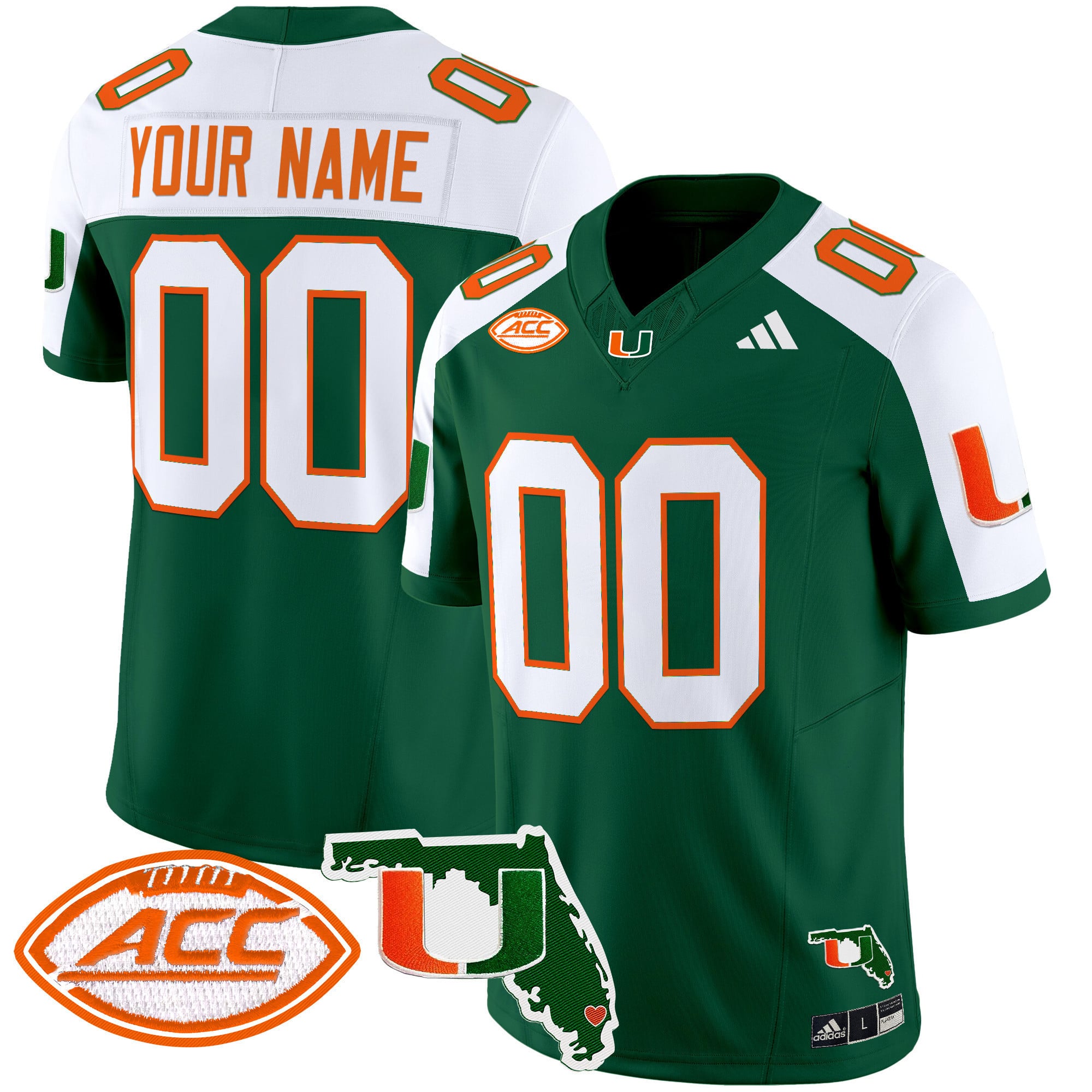 Miami Hurricanes 2024 Florida Patch Vapor Limited Custom Jersey – All Stitched