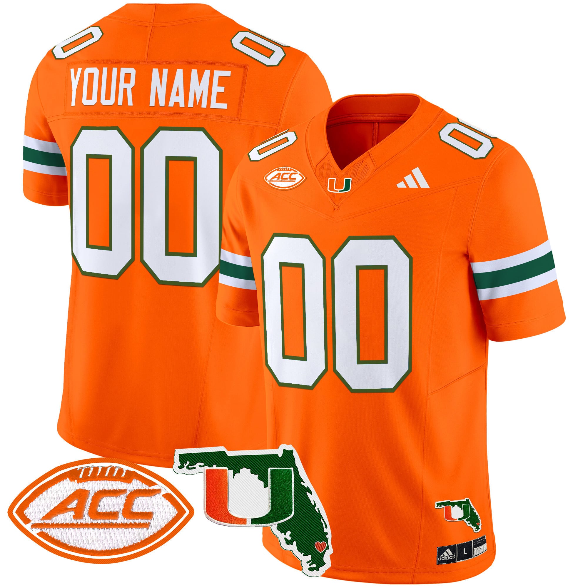 Miami Hurricanes 2024 Florida Patch Vapor Limited Custom Jersey – All Stitched