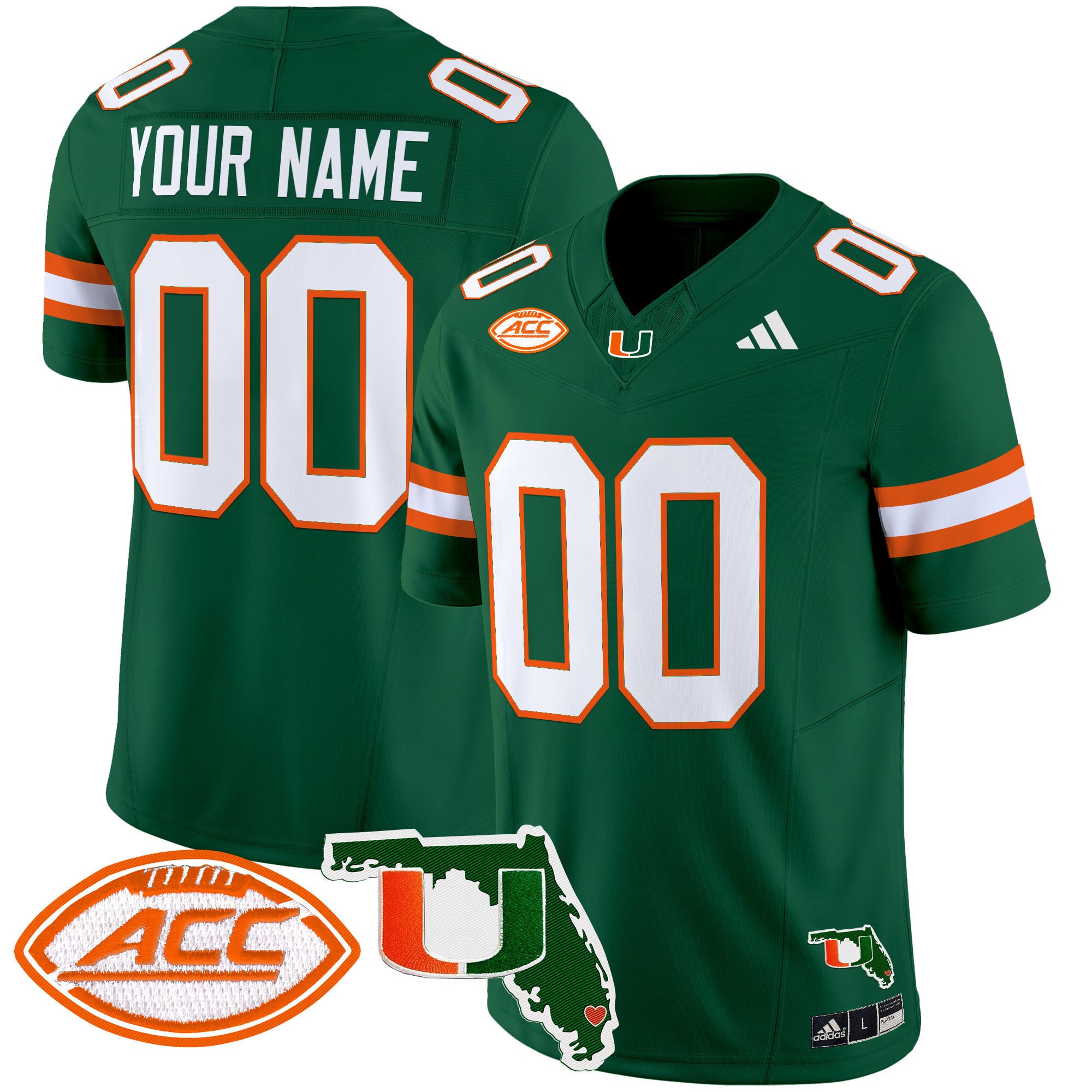 Miami Hurricanes 2024 Florida Patch Vapor Limited Custom Jersey – All Stitched