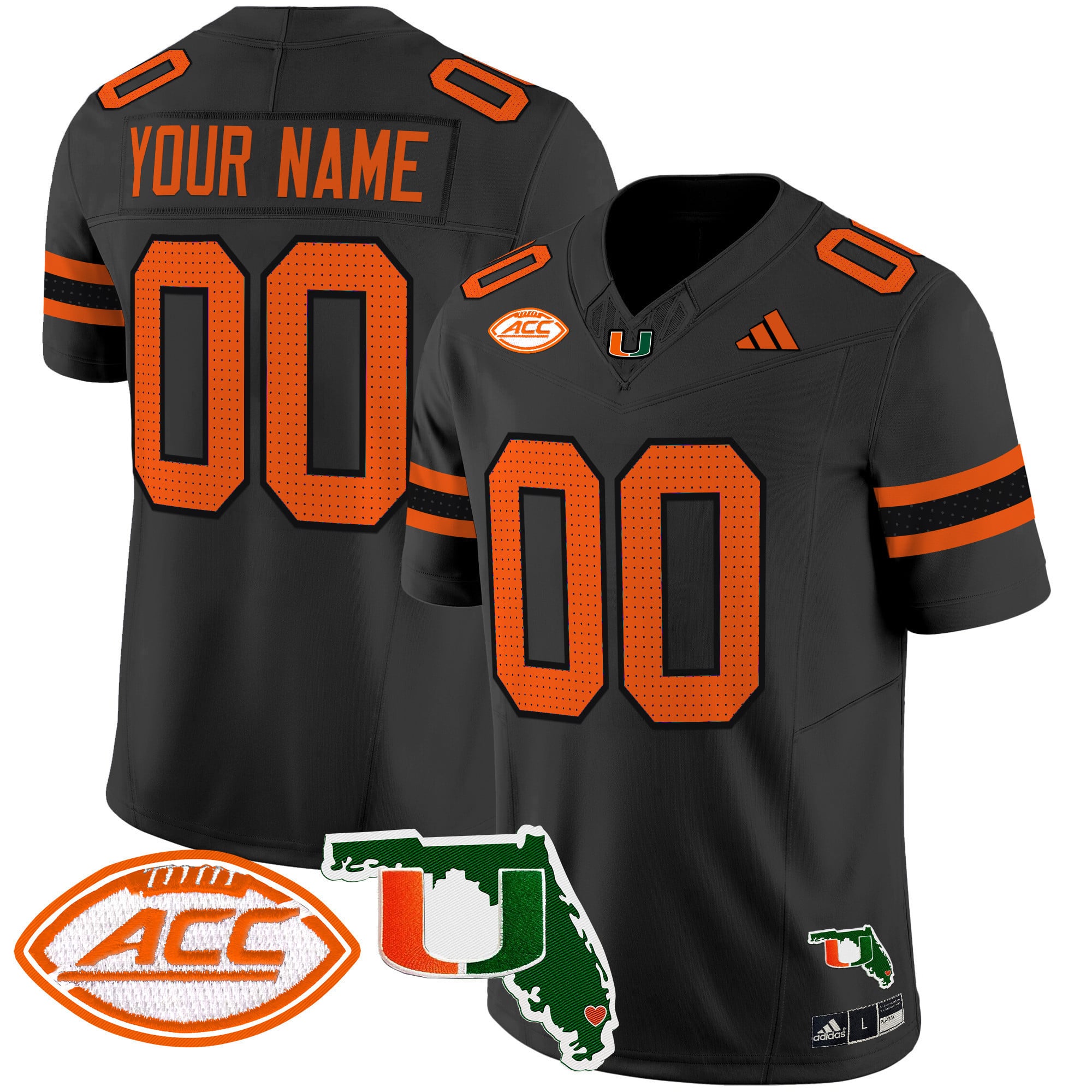 Miami Hurricanes 2024 Florida Patch Vapor Limited Custom Jersey – All Stitched