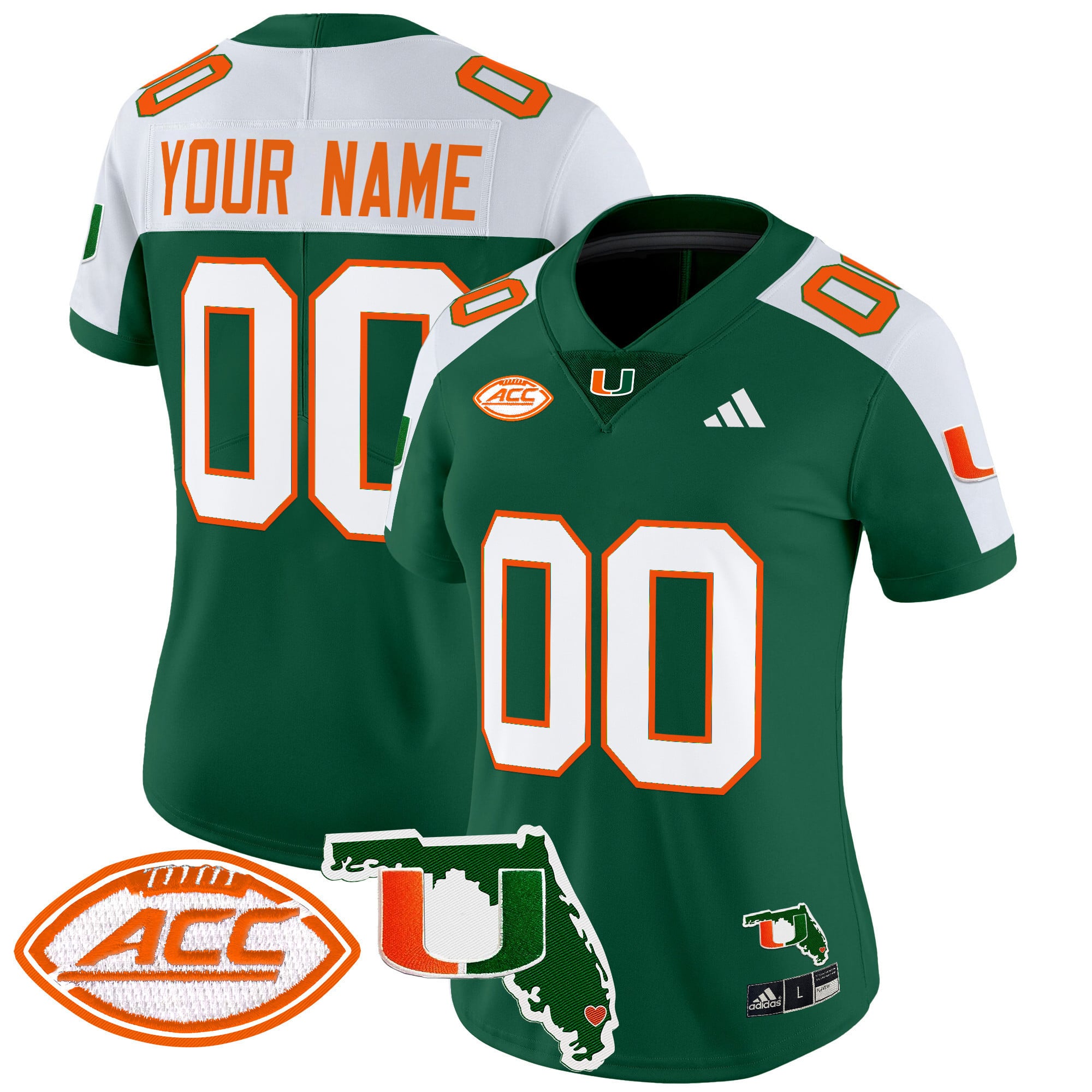 Miami Hurricanes 2024 Florida Patch Vapor Limited Custom Jersey – All Stitched
