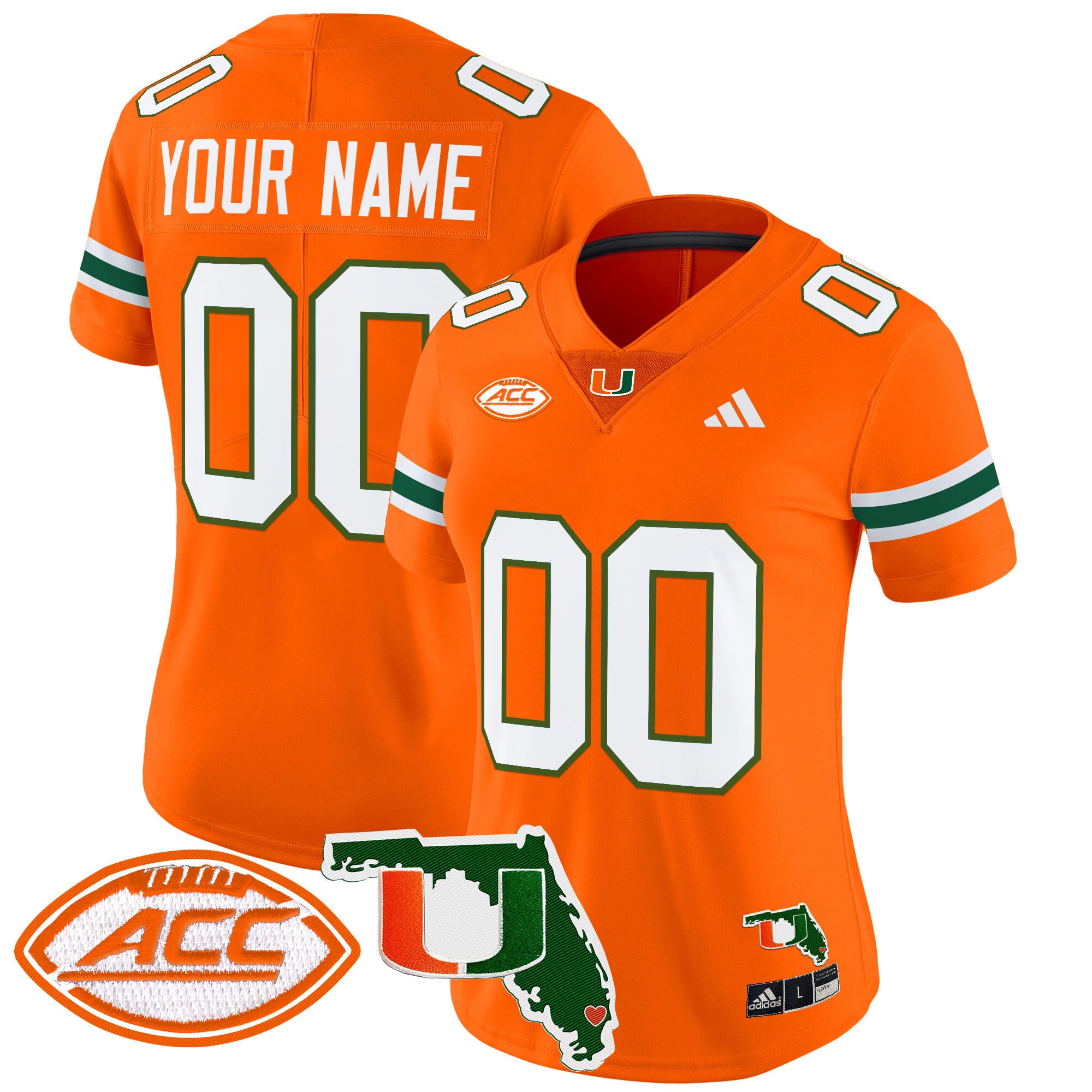 Miami Hurricanes 2024 Florida Patch Vapor Limited Custom Jersey – All Stitched