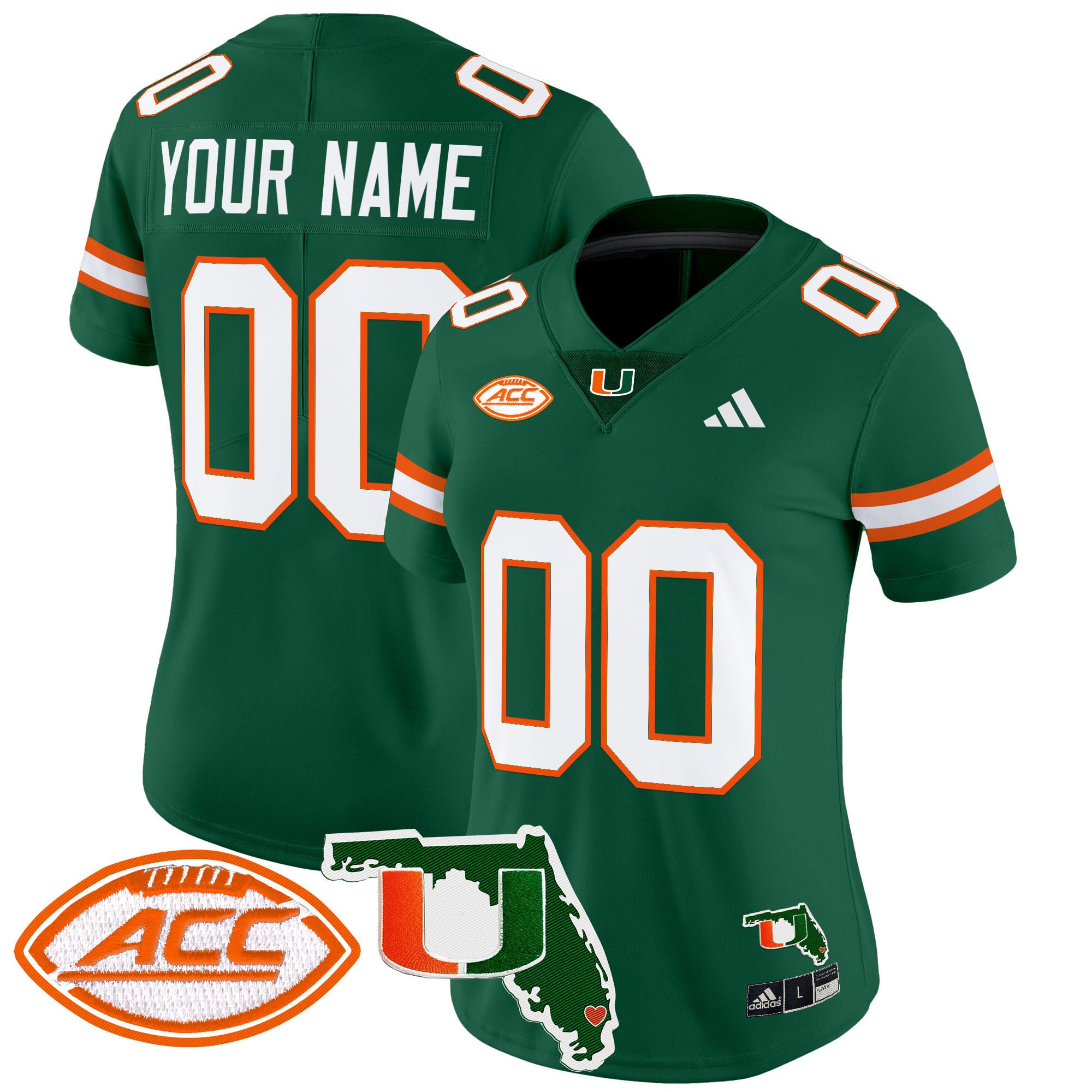 Miami Hurricanes 2024 Florida Patch Vapor Limited Custom Jersey – All Stitched