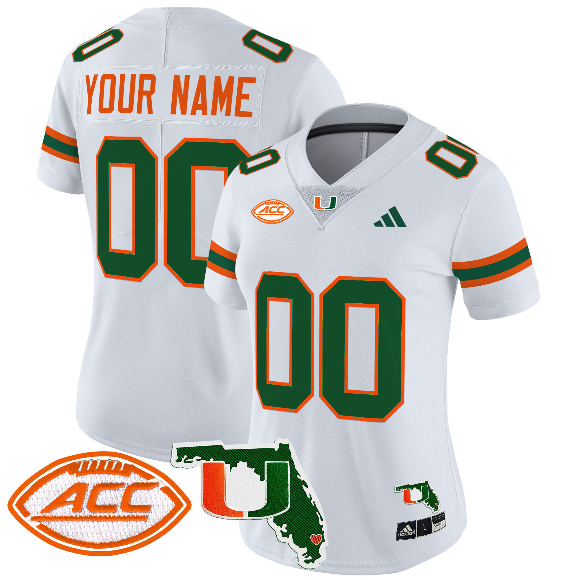 Miami Hurricanes 2024 Florida Patch Vapor Limited Custom Jersey – All Stitched
