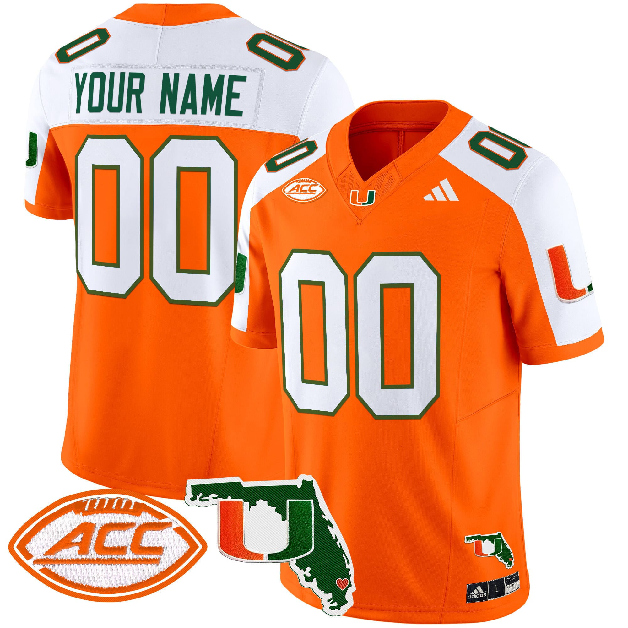 Miami Hurricanes 2024 Florida Patch Vapor Limited Custom Jersey – All Stitched