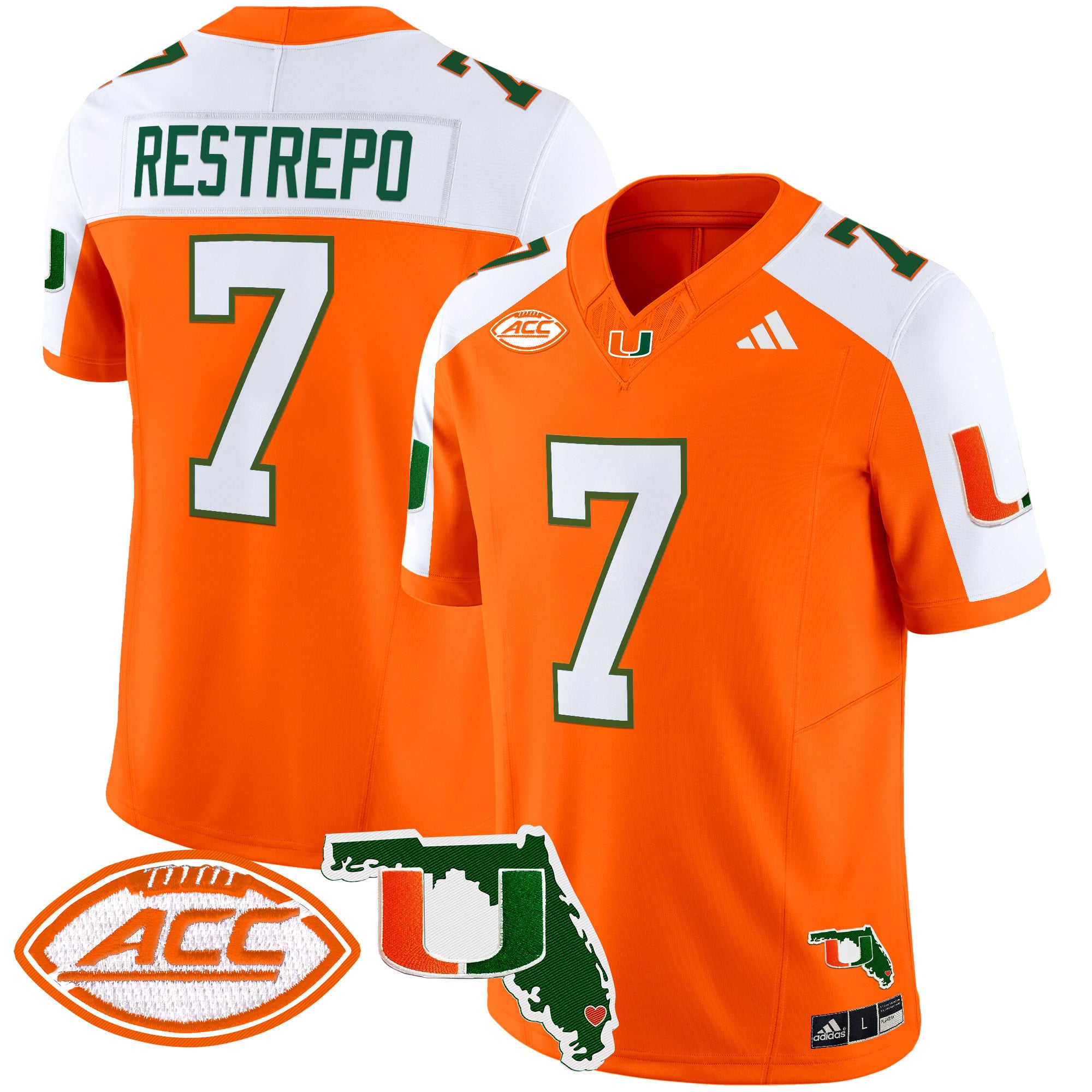 Men’s Miami Hurricanes 2024 Florida Patch Vapor Limited Jersey – All Stitched