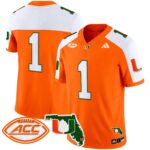 Men’s Miami Hurricanes 2024 Florida Patch Vapor Limited Jersey – All Stitched