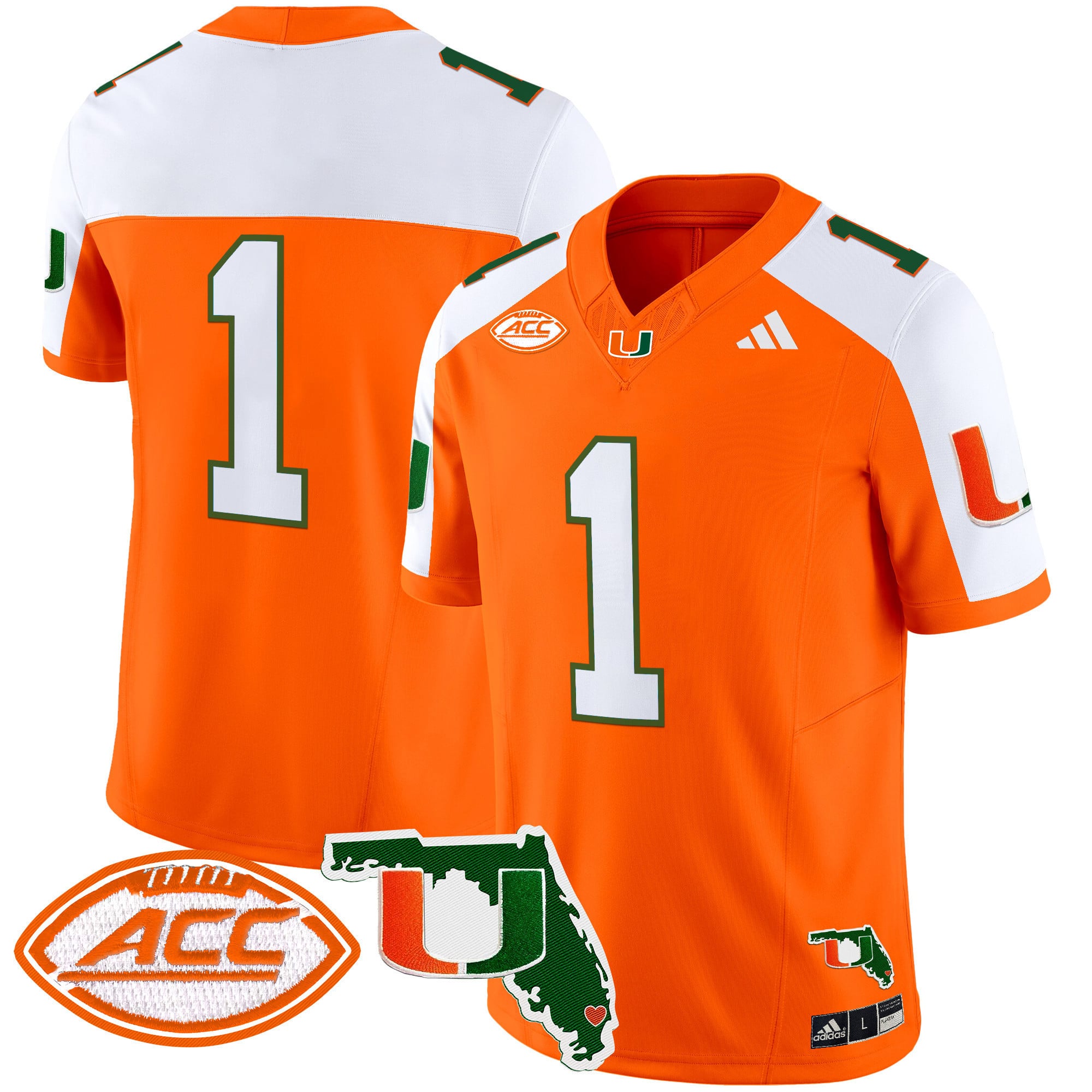 Men’s Miami Hurricanes 2024 Florida Patch Vapor Limited Jersey – All Stitched