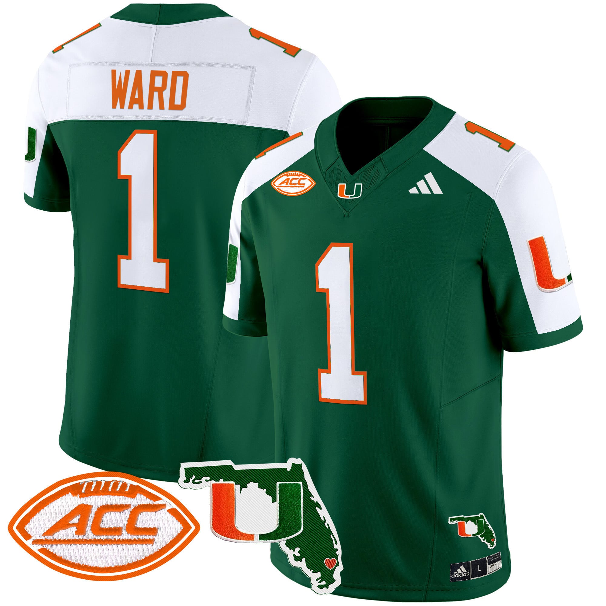 Men’s Miami Hurricanes 2024 Florida Patch Vapor Limited Jersey – All Stitched