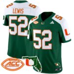 Men’s Miami Hurricanes 2024 Florida Patch Vapor Limited Jersey – All Stitched