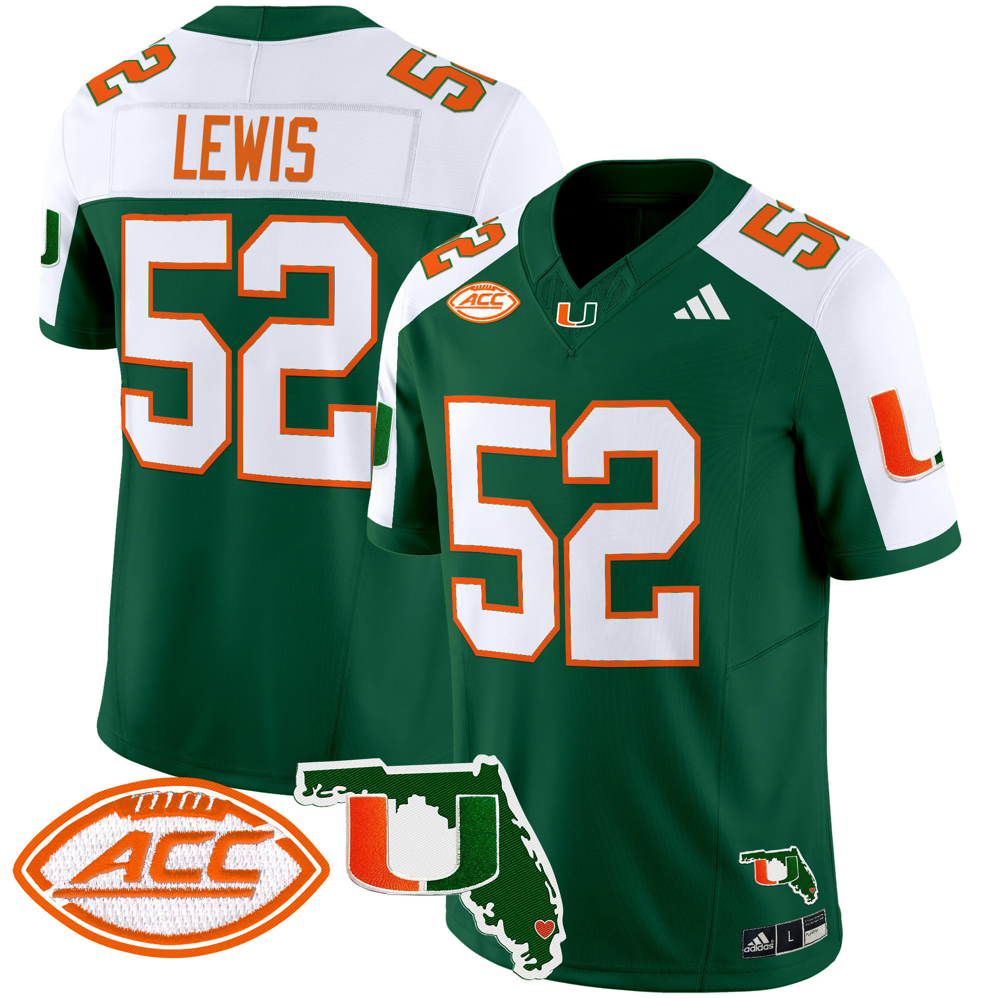 Men’s Miami Hurricanes 2024 Florida Patch Vapor Limited Jersey – All Stitched