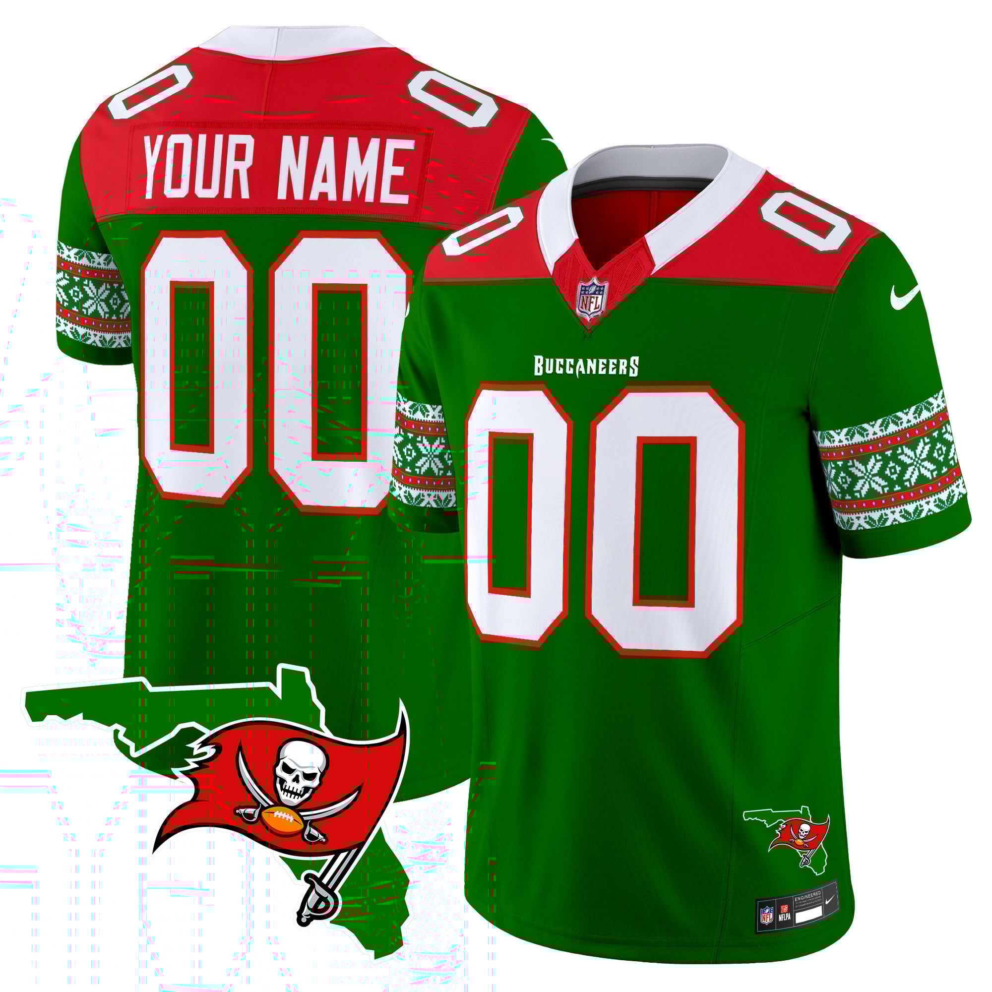 Buccaneers 2024 Christmas Vapor Limited Custom Jersey – All Stitched