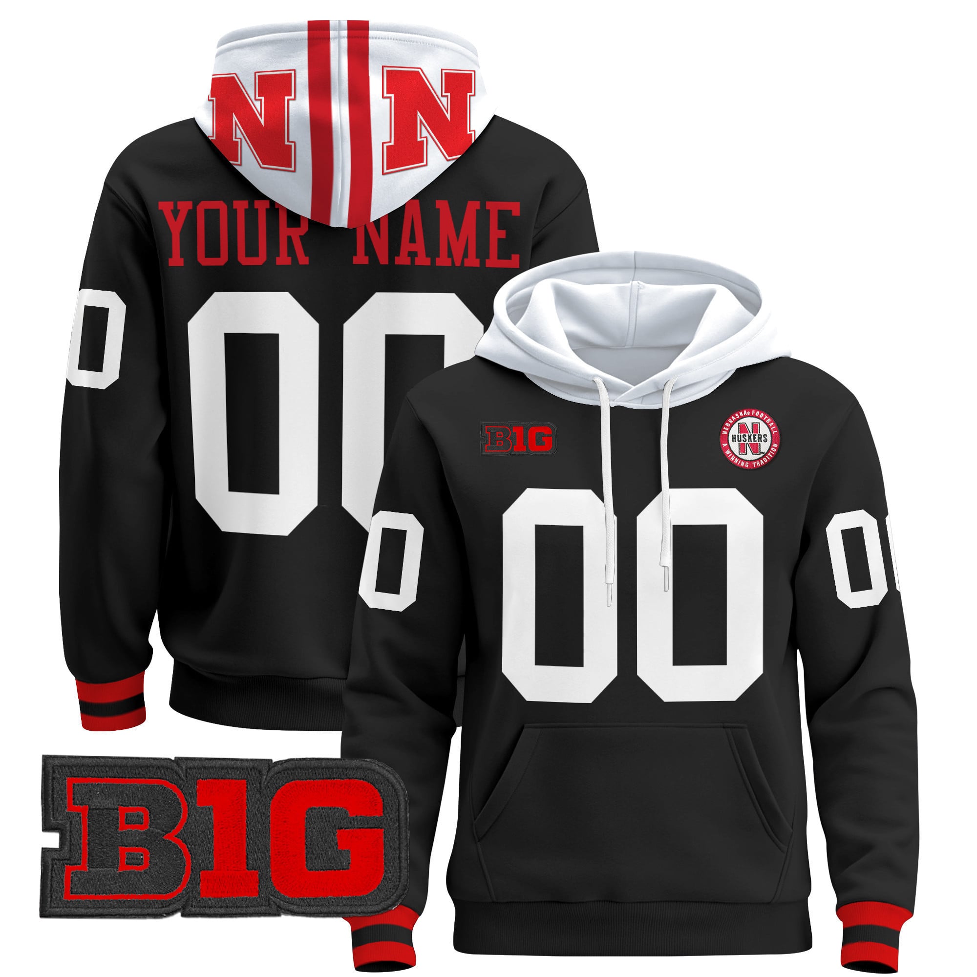 Nebraska Cornhuskers 2024 Custom Pullover Hoodie