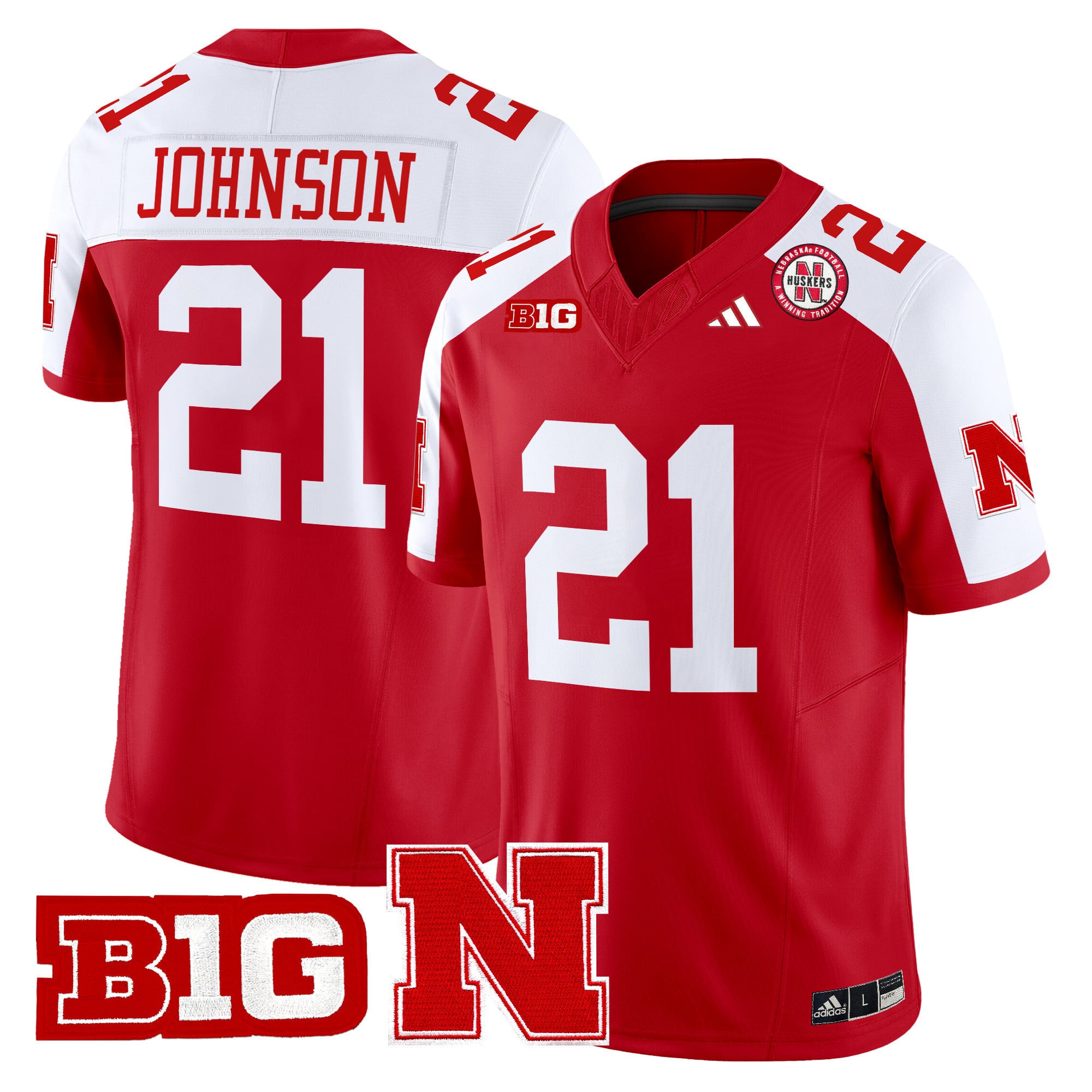 Men’s Nebraska Cornhuskers 2024 Vapor Limited Jersey – All Stitched