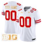 Nebraska Cornhuskers 2024 Gold Trim Vapor Limited Custom Jersey – All Stitched