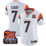 Women’s Denver Broncos 3-Time Champions Patch Vapor Limited Jersey – All Stitched