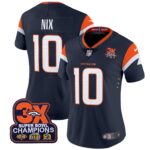 Women’s Denver Broncos 3-Time Champions Patch Vapor Limited Jersey – All Stitched