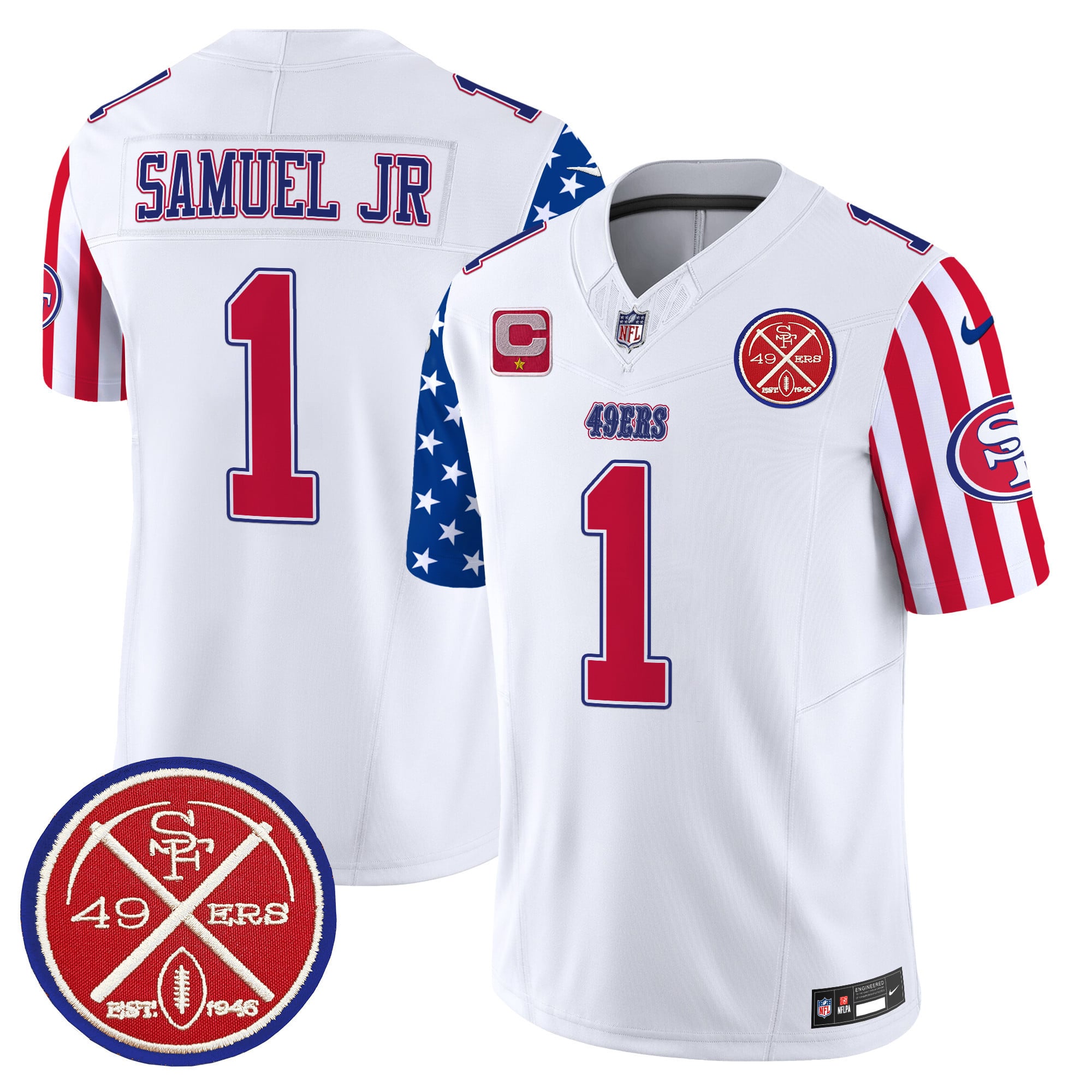 Men’s 49ers American Style Vapor Limited Jersey – All Stitched