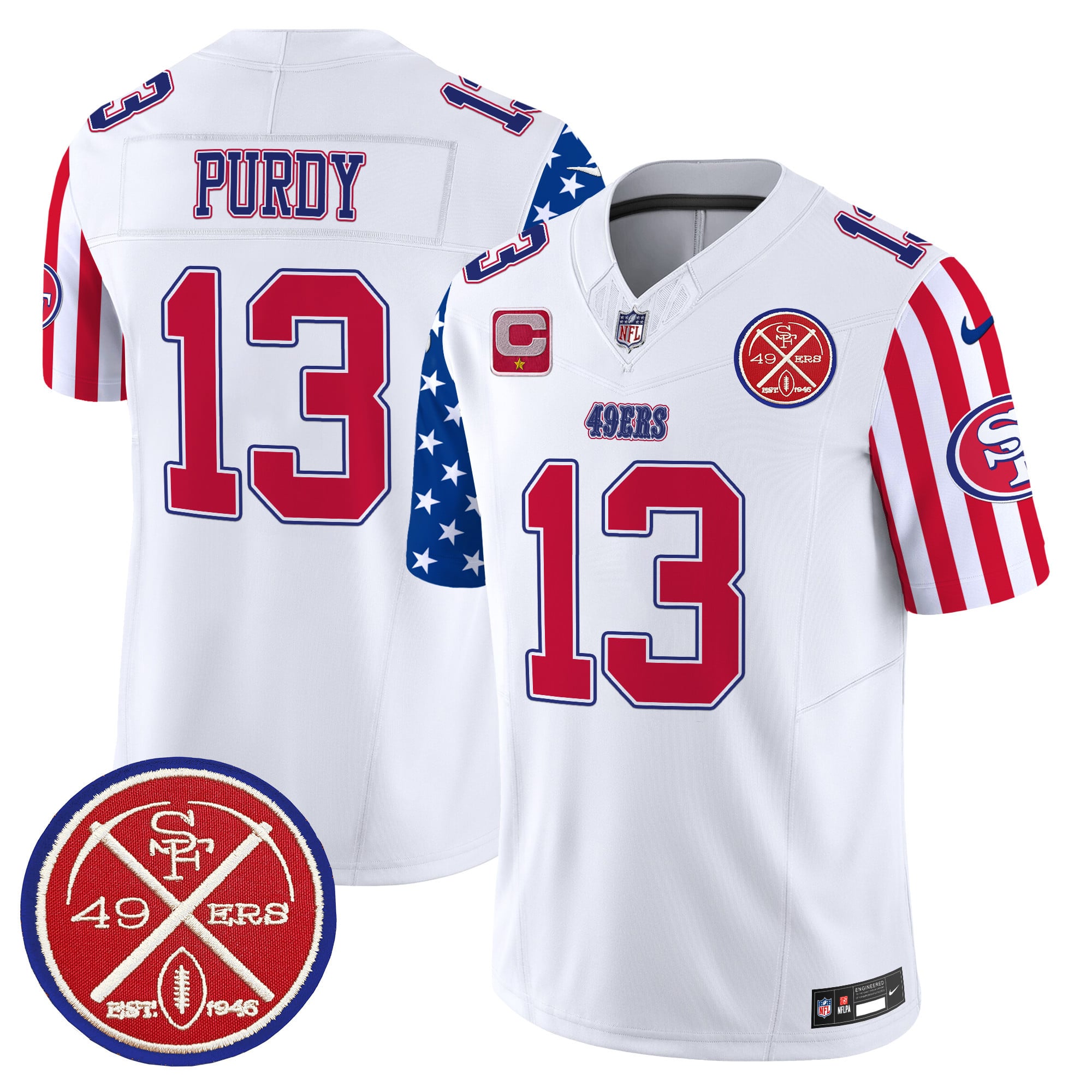 Men’s 49ers American Style Vapor Limited Jersey – All Stitched