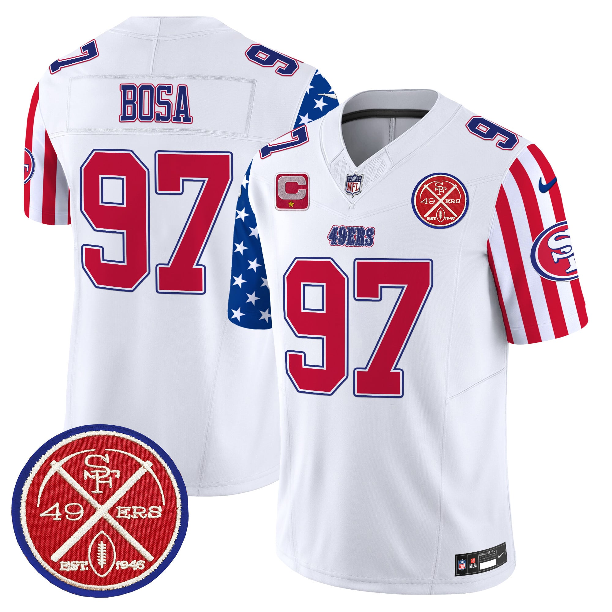 Men’s 49ers American Style Vapor Limited Jersey – All Stitched
