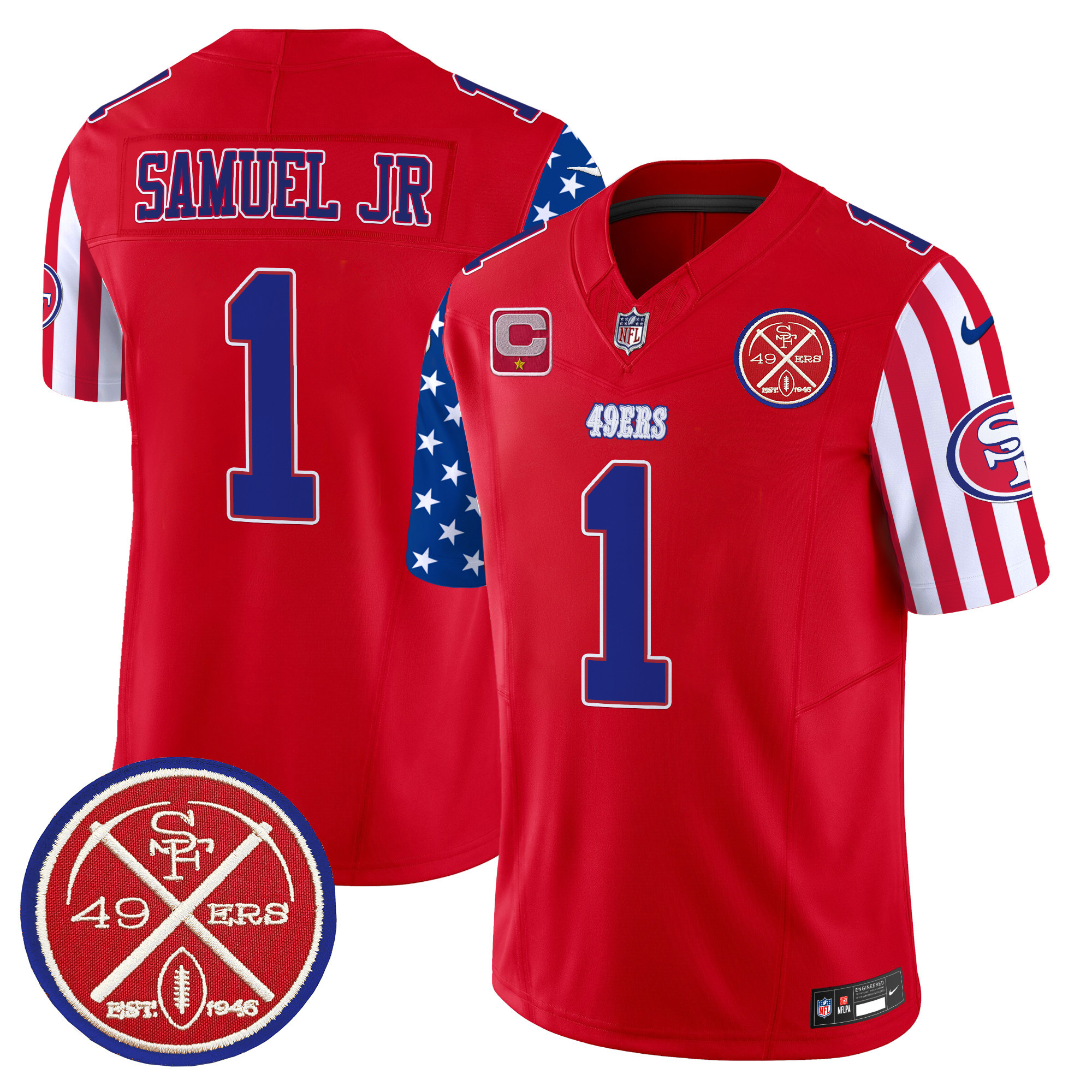 Men’s 49ers American Style Vapor Limited Jersey – All Stitched