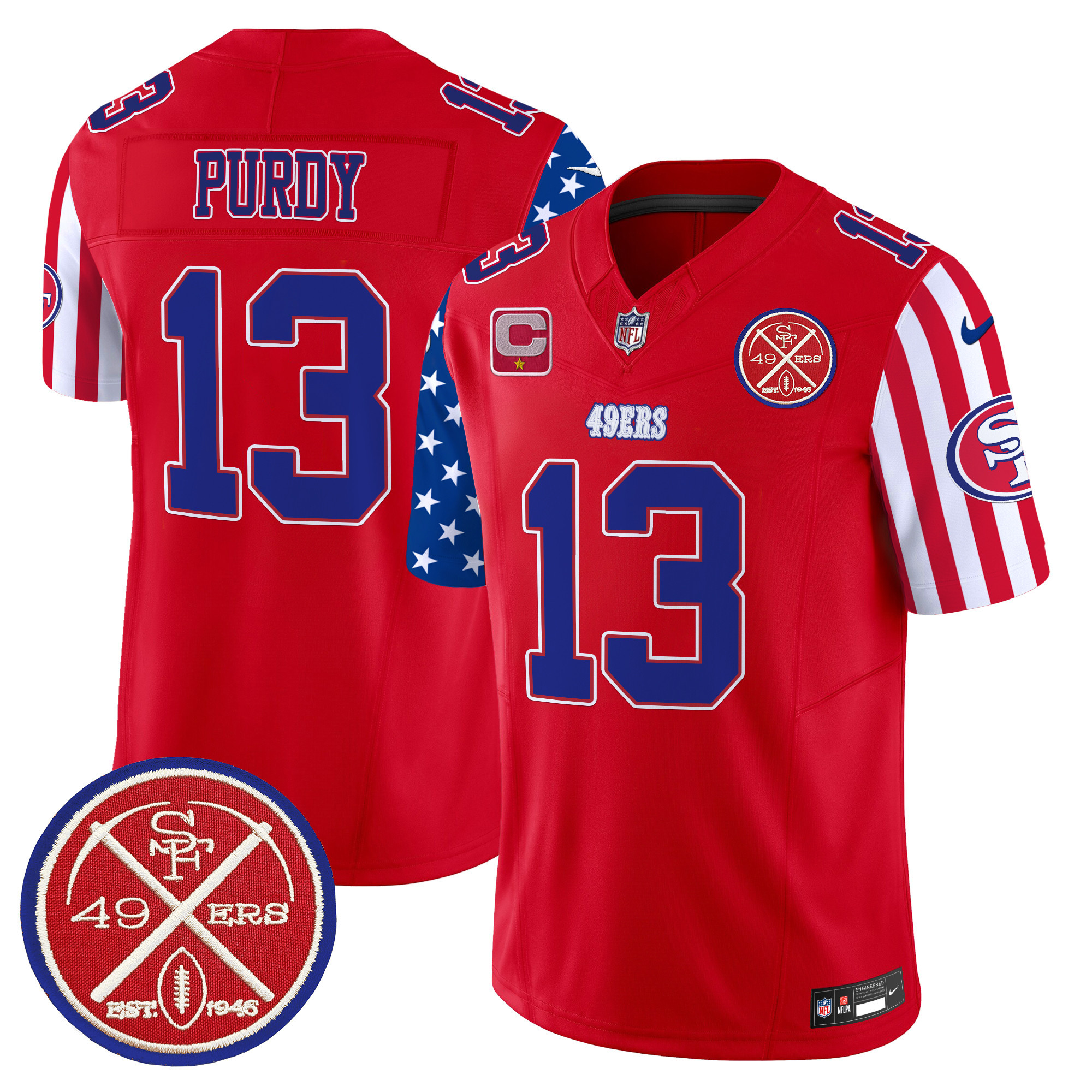 Men’s 49ers American Style Vapor Limited Jersey – All Stitched