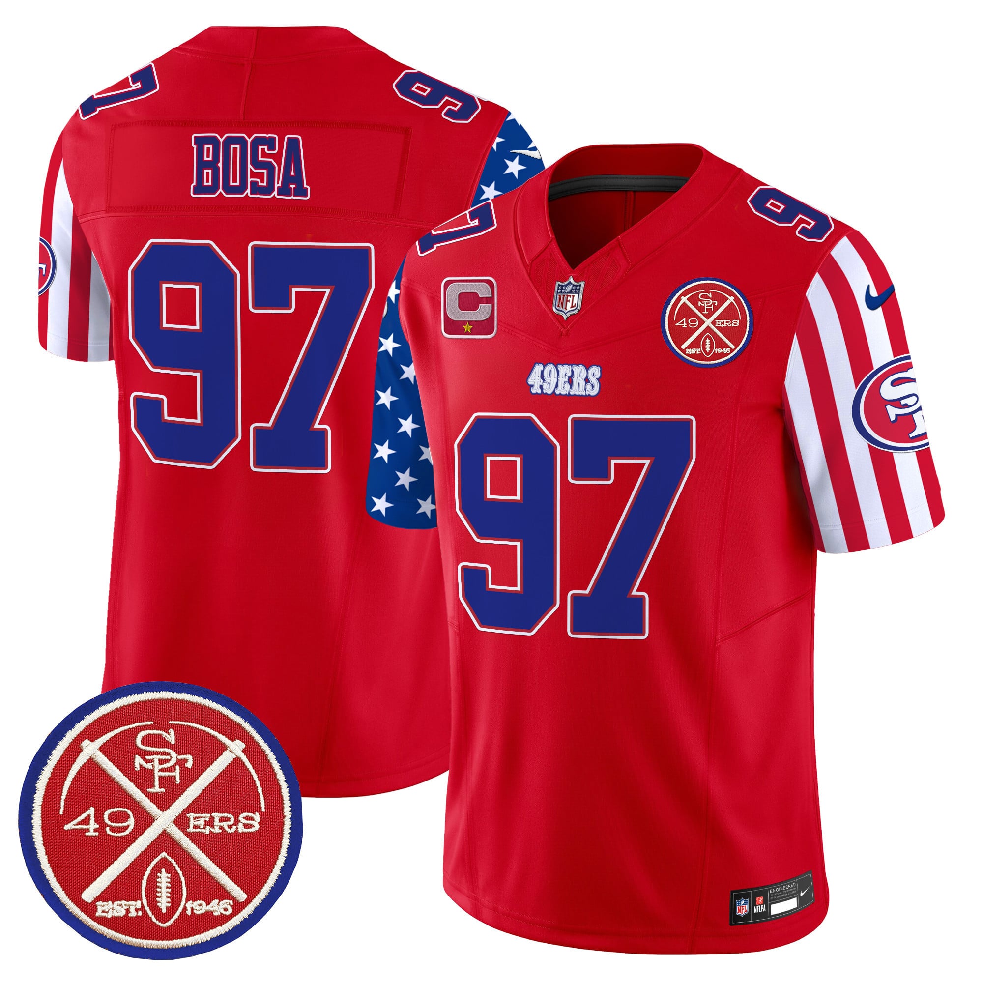 Men’s 49ers American Style Vapor Limited Jersey – All Stitched