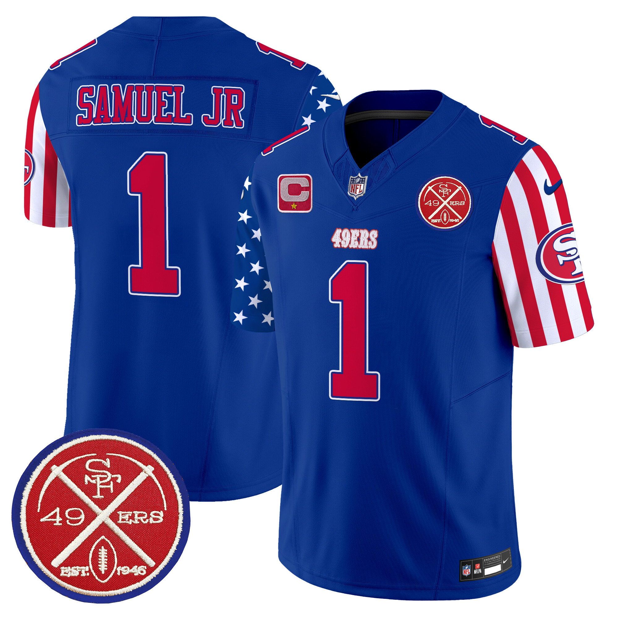 Men’s 49ers American Style Vapor Limited Jersey – All Stitched