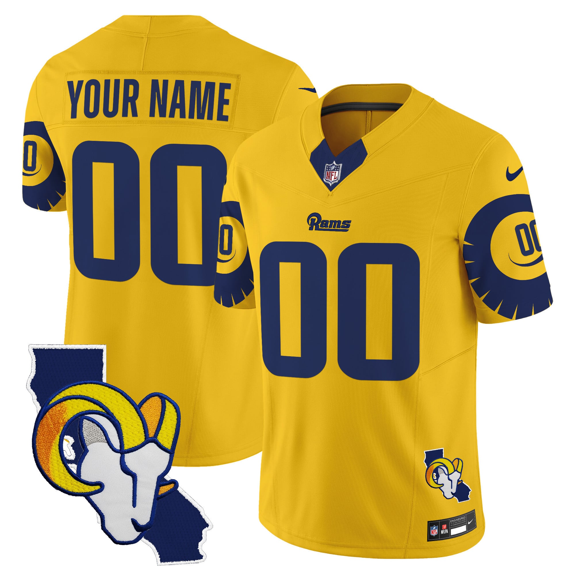 Custom Gender/Name Rams Special Vapor Limited Jersey V2 – All Stitched