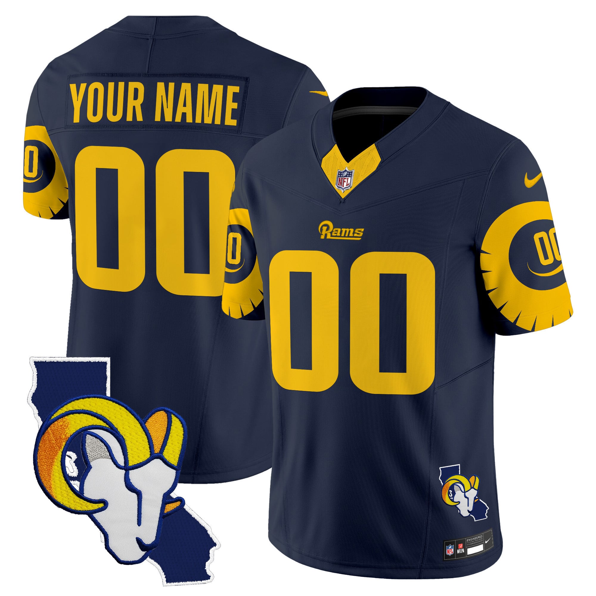 Custom Gender/Name Rams Special Vapor Limited Jersey V2 – All Stitched