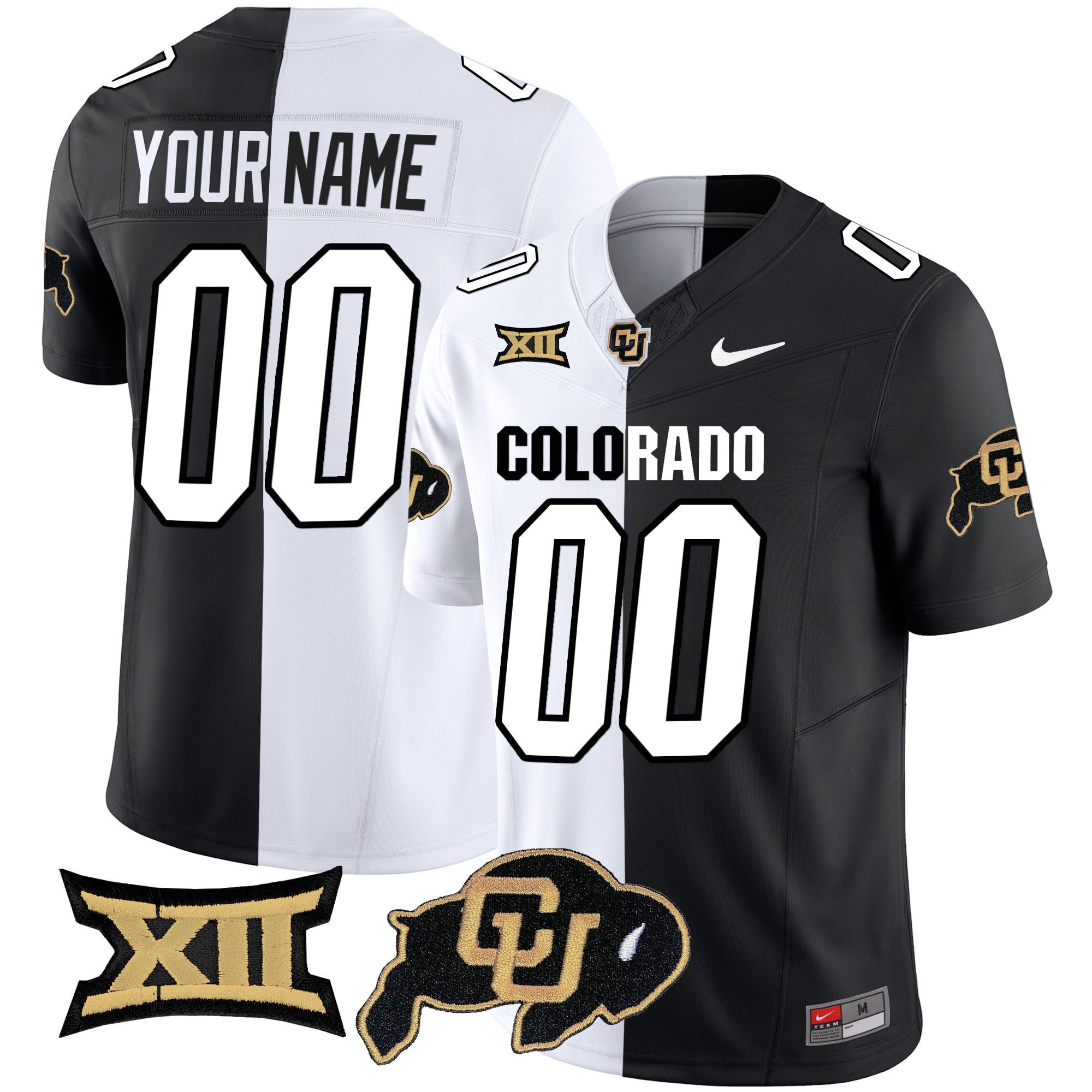 Custom Name/Gender Colorado Buffaloes Vapor Limited Jersey V2 – Big 12 XII Patch – All Stitched